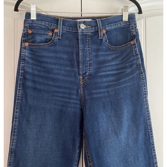 RE / Done‎ NWT 90s High Rise Loose Jeans in Deep Faded Blue Women's Size 26 NEW - Picture 2 of 12